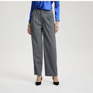 NWT A New Day Women's Wide Leg Tailored Gray Stripe Pants Size 6